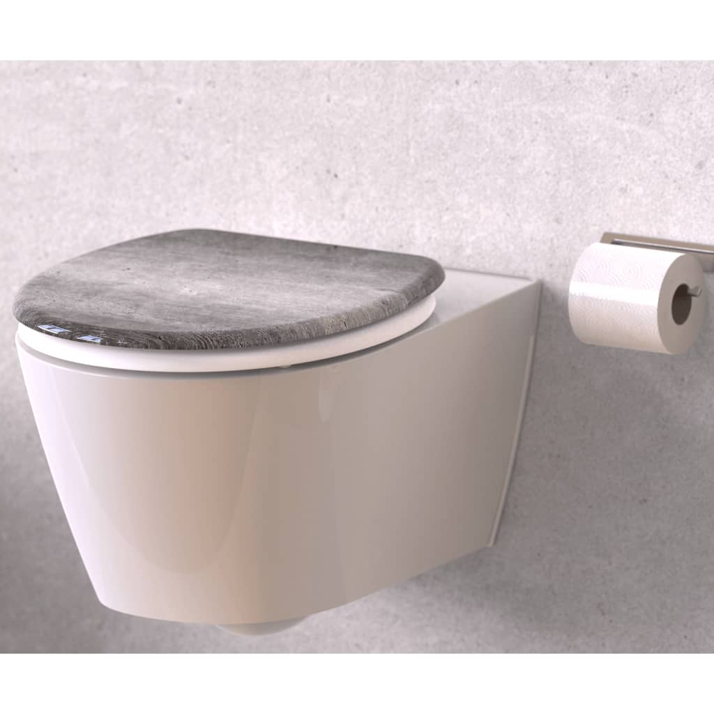Billede af SCHÜTTE toiletsæde med soft close-funktion INDUSTRIAL GREY hos BoligGigant