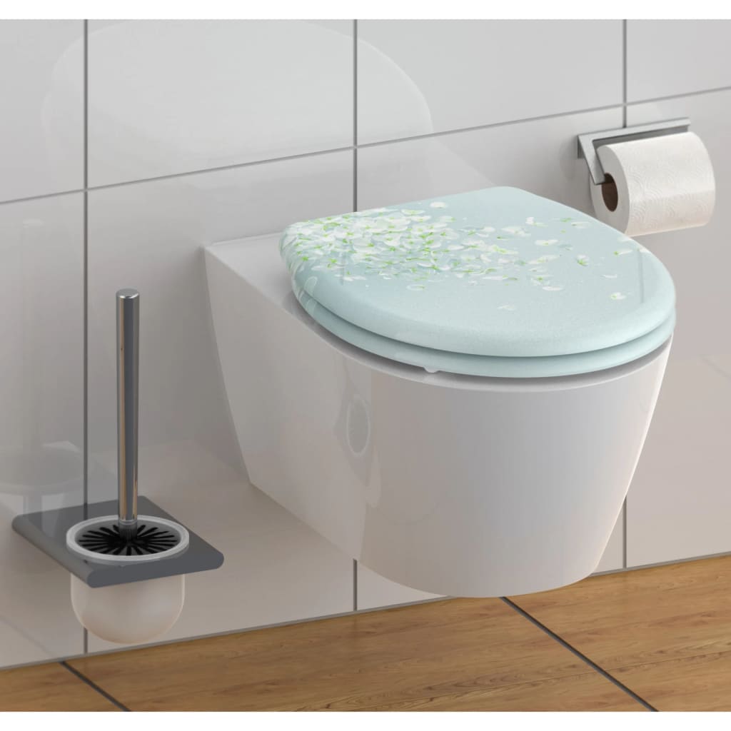 Billede af SCHÜTTE toiletsæde med soft-close og quick-release FLOWER IN THE WIND