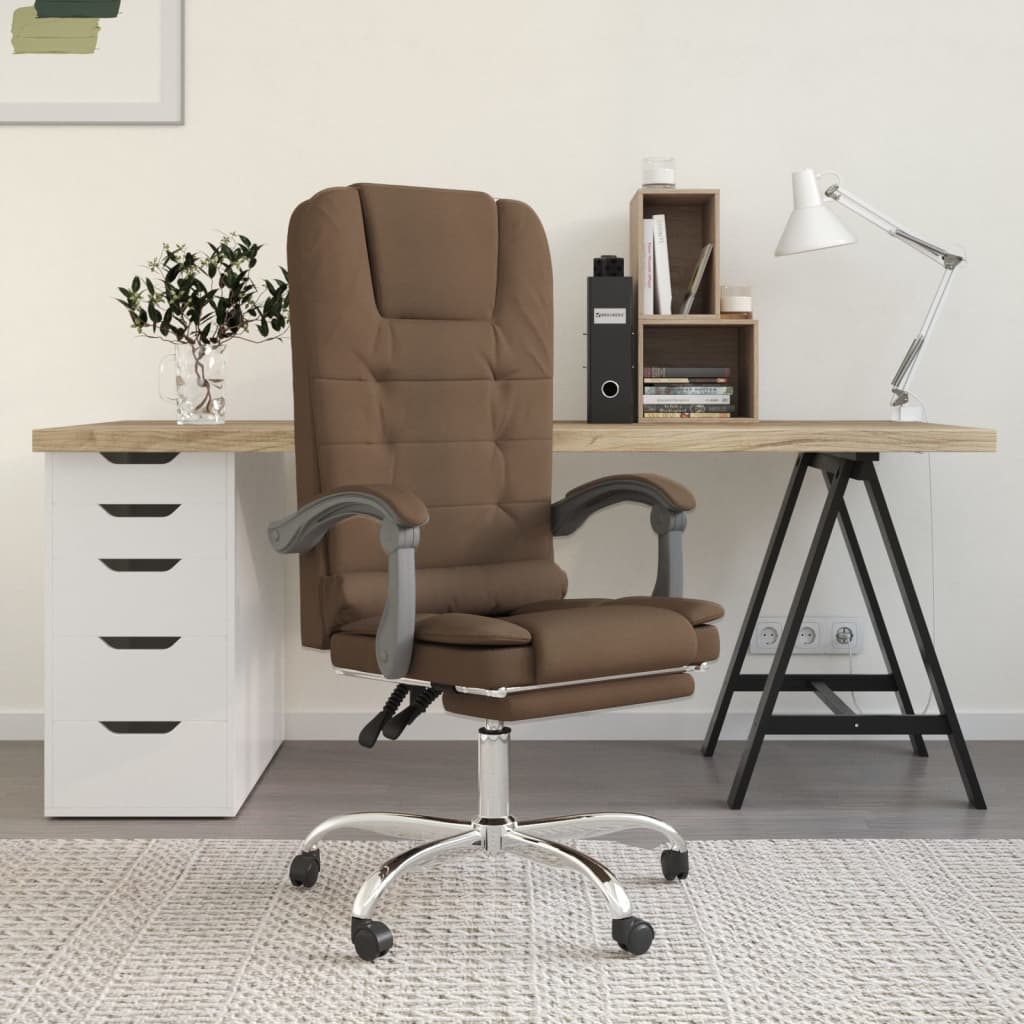 Billede af kontorstol med massagefunktion stof gråbrun hos BoligGigant