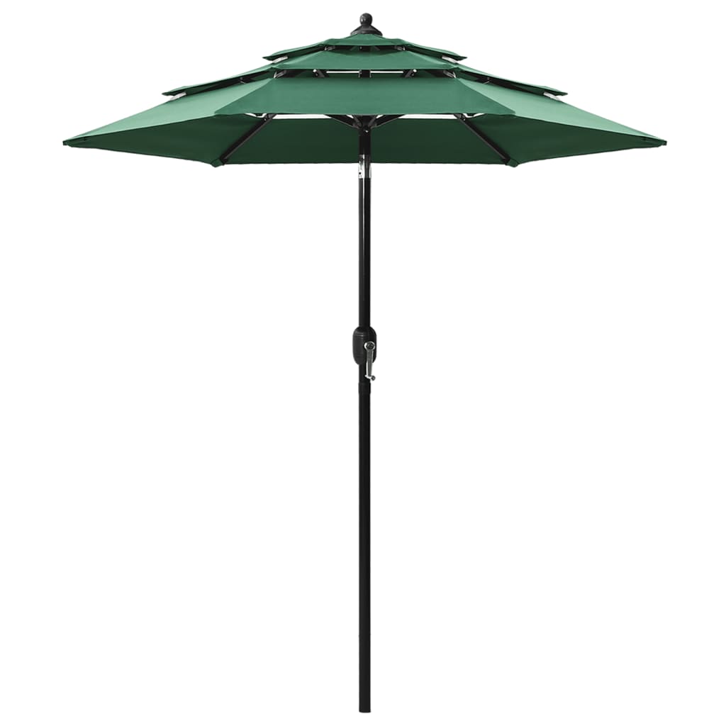 Billede af parasol med aluminiumsstang i 3 niveauer 2,5 m bordeaux hos BoligGigant