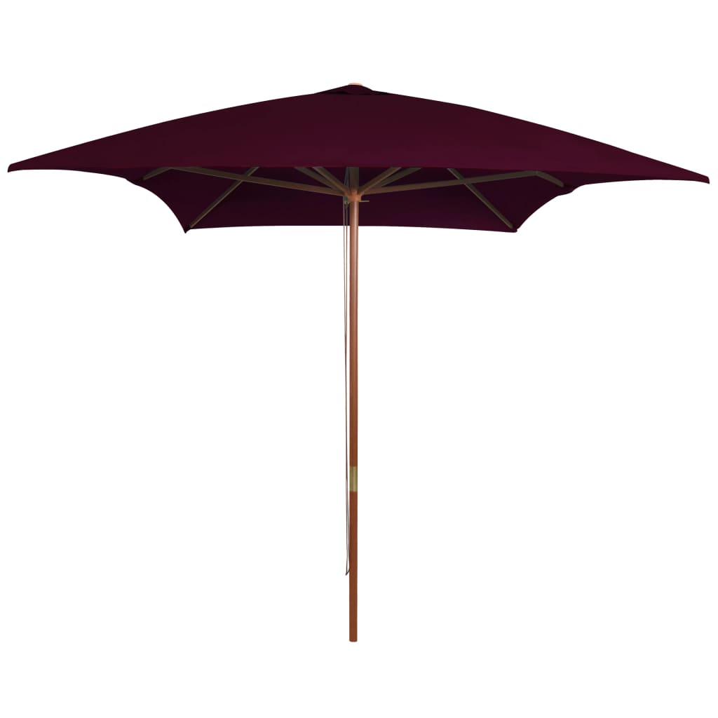 Billede af udendørs parasol med træstang 200 x 300 cm gråbrun hos BoligGigant