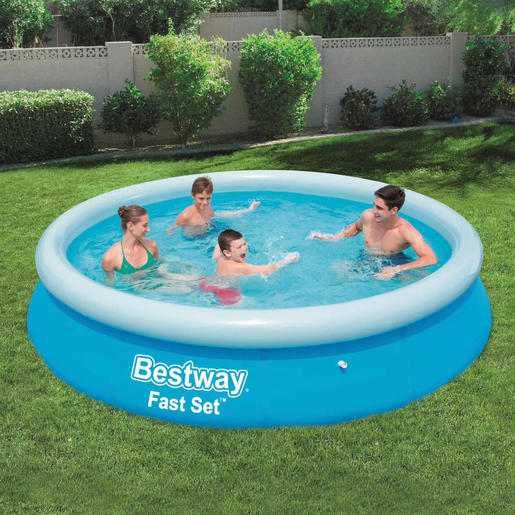 Se Bestway Fast Set oppusteligt badebassin 366x76 cm rundt 57273 hos BoligGigant