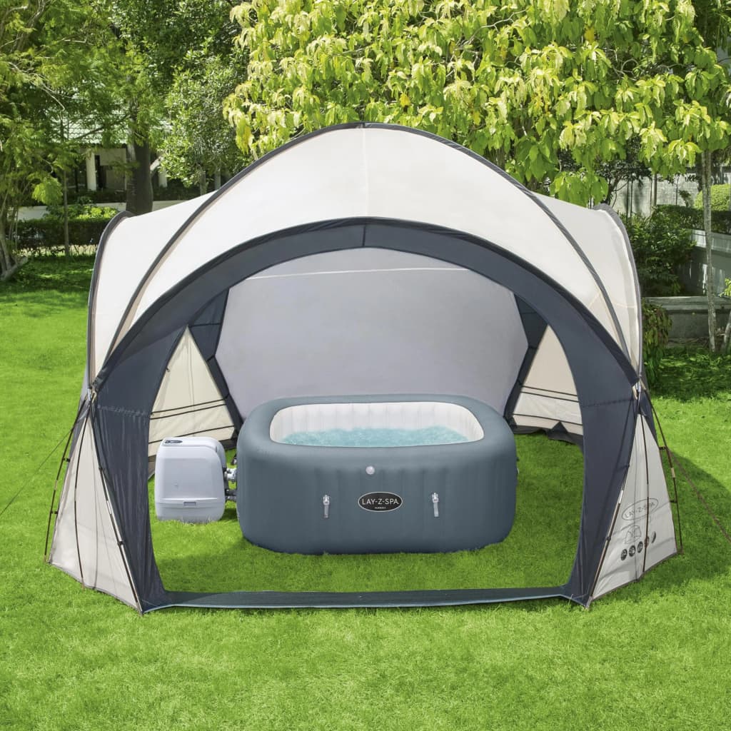 Se Bestway Lay-Z-Spa kuppelformet pavillon til spabad 390x390x255 cm hos BoligGigant