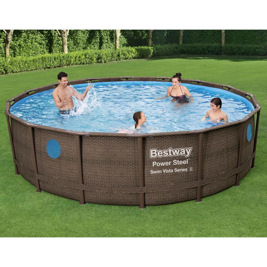 Se Bestway swimmingpoolsæt Power Steel 488x122 cm hos BoligGigant