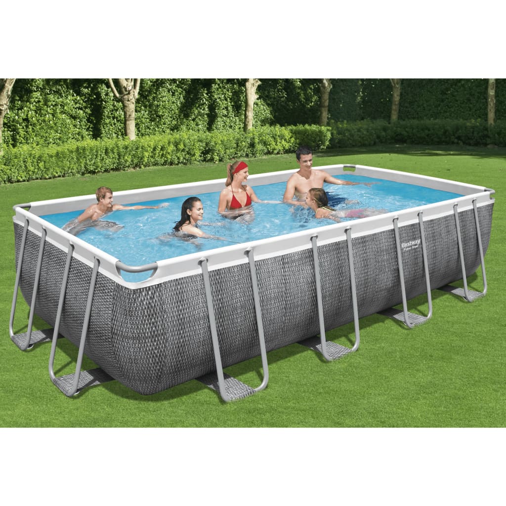 Billede af Bestway Power Steel swimmingpool 549x274x122 cm rektangulær