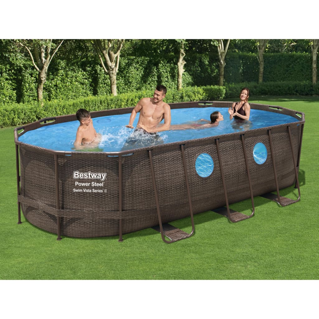 Billede af Bestway Power Steel Swim Vista Series swimmingpoolsæt 549x274x122 cm