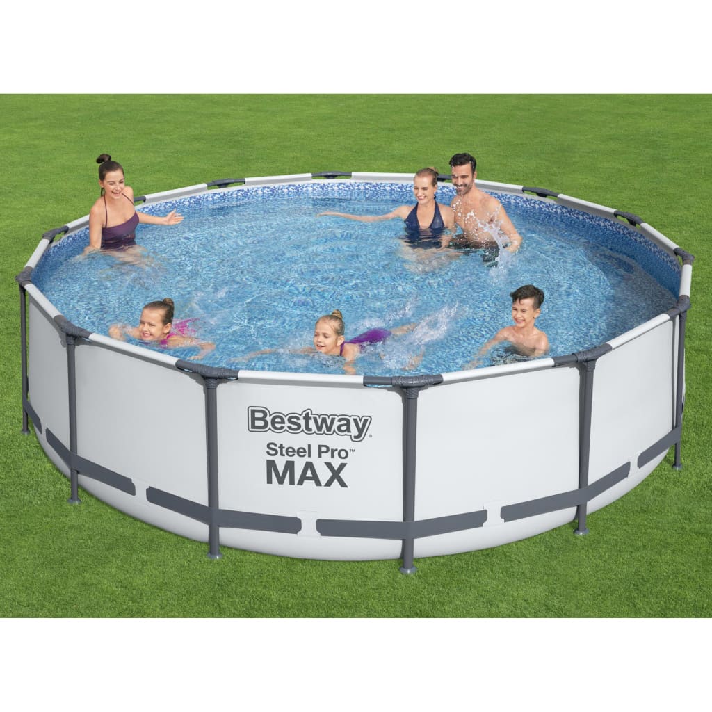 Se Bestway Steel Pro MAX swimmingpoolsæt 427x107 cm hos BoligGigant