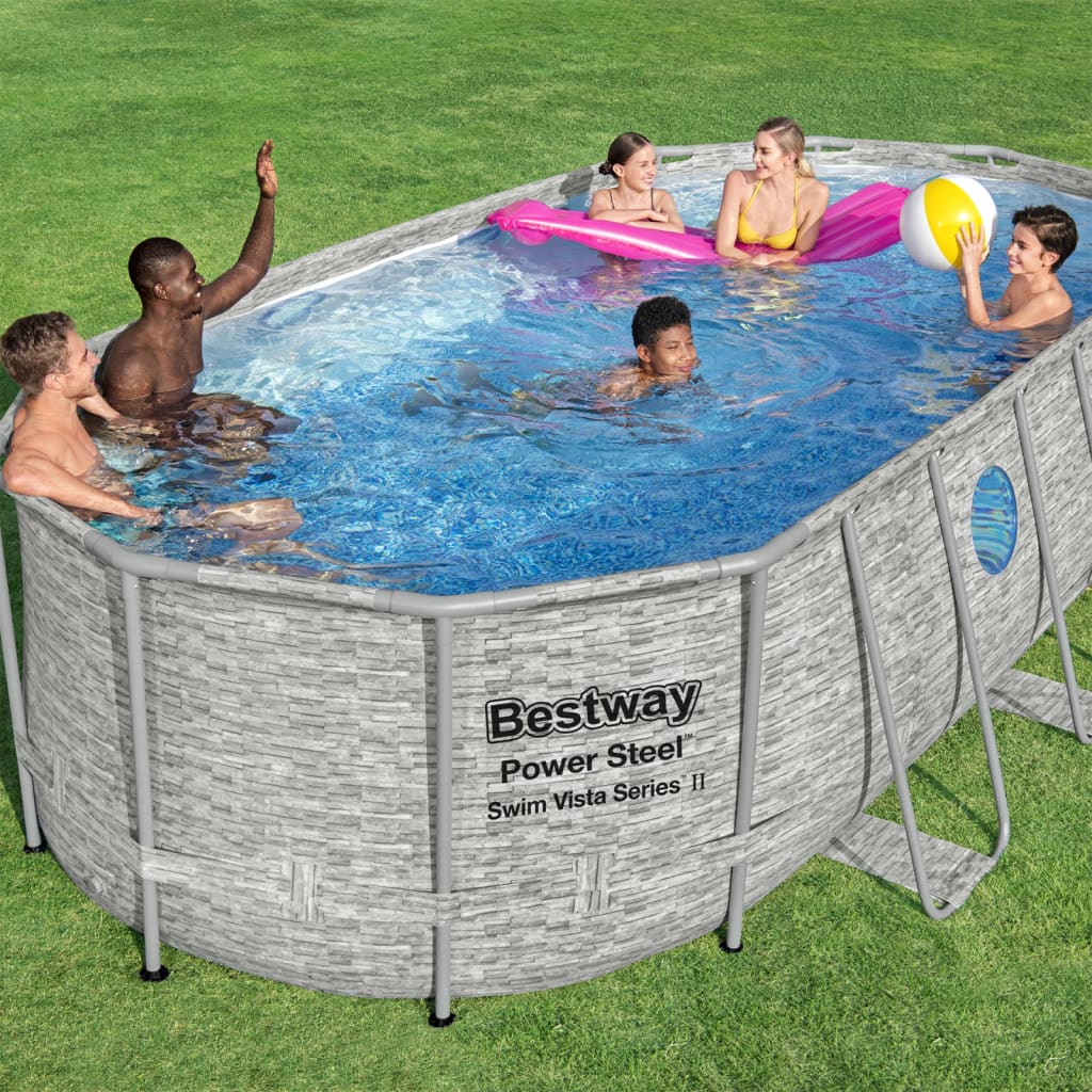 Billede af Bestway Power Steel Swim Vista Series swimmingpoolsæt 549x274x122 cm