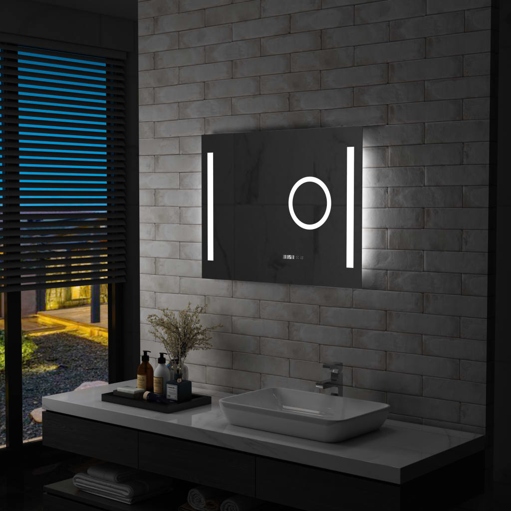 Billede af LED-spejl til badeværelset med berøringssensor 100x60 cm hos BoligGigant