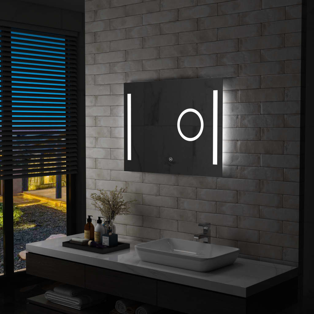 Se LED-spejl til badeværelset med berøringssensor 100x60 cm hos BoligGigant