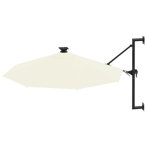 væghængt parasol med LED metalstang 300 cm – Bolig Gigant