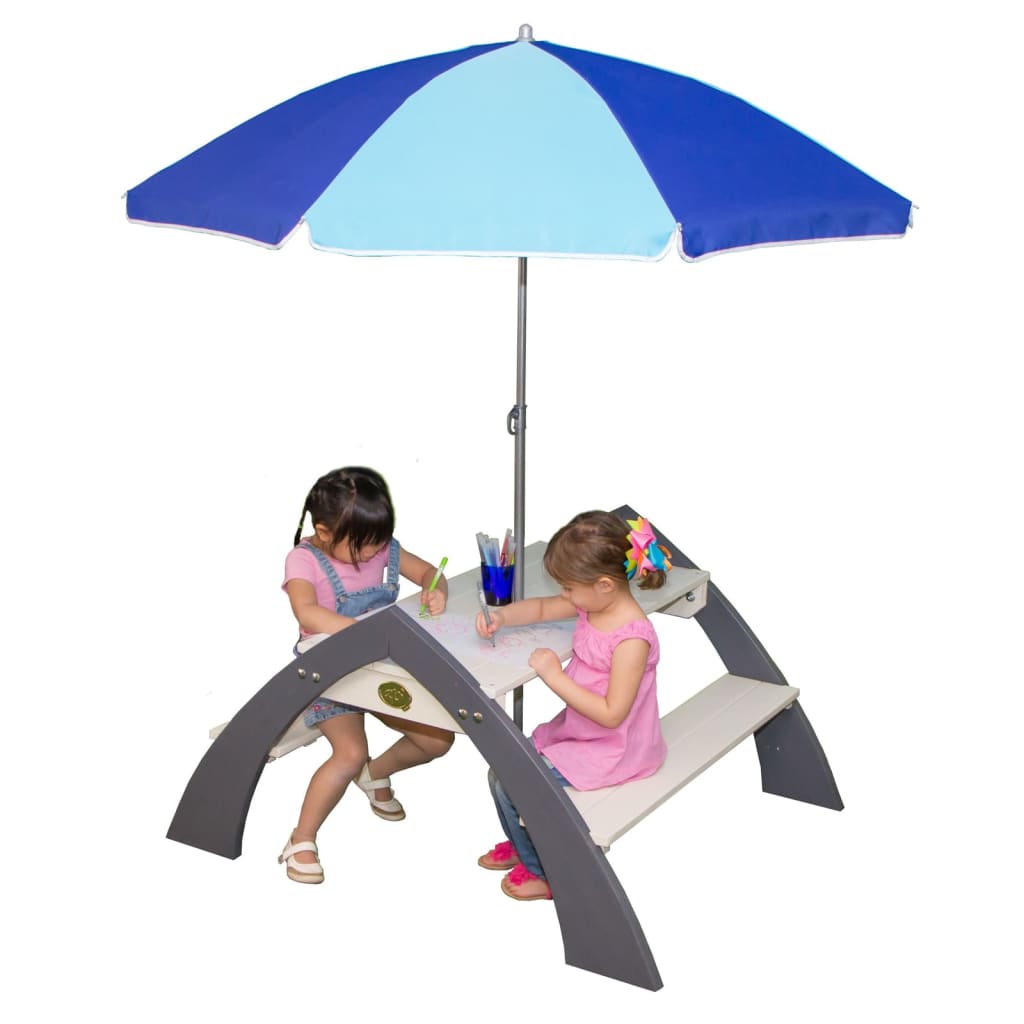AXI picnicbord til børn med parasol Kylo XL hvid og grå – Bolig