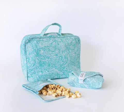 Lunch case with Wrap and Pocket - Ocean Life