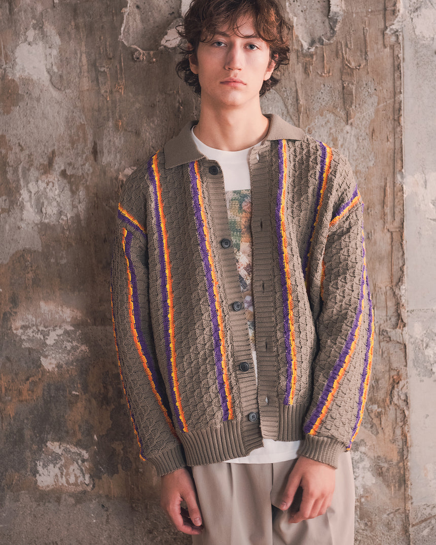 品揃え豊富で LOW GAUGE KNIT CARDIGAN Ｌサイズ 白 カーディガン