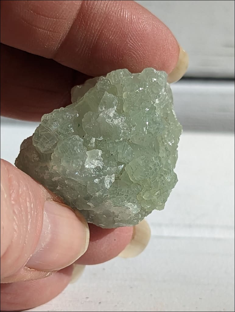 Beautiful Sparkly Raw Prehnite w/some Epidote Cluster Small Consciously Sourced Morocco
