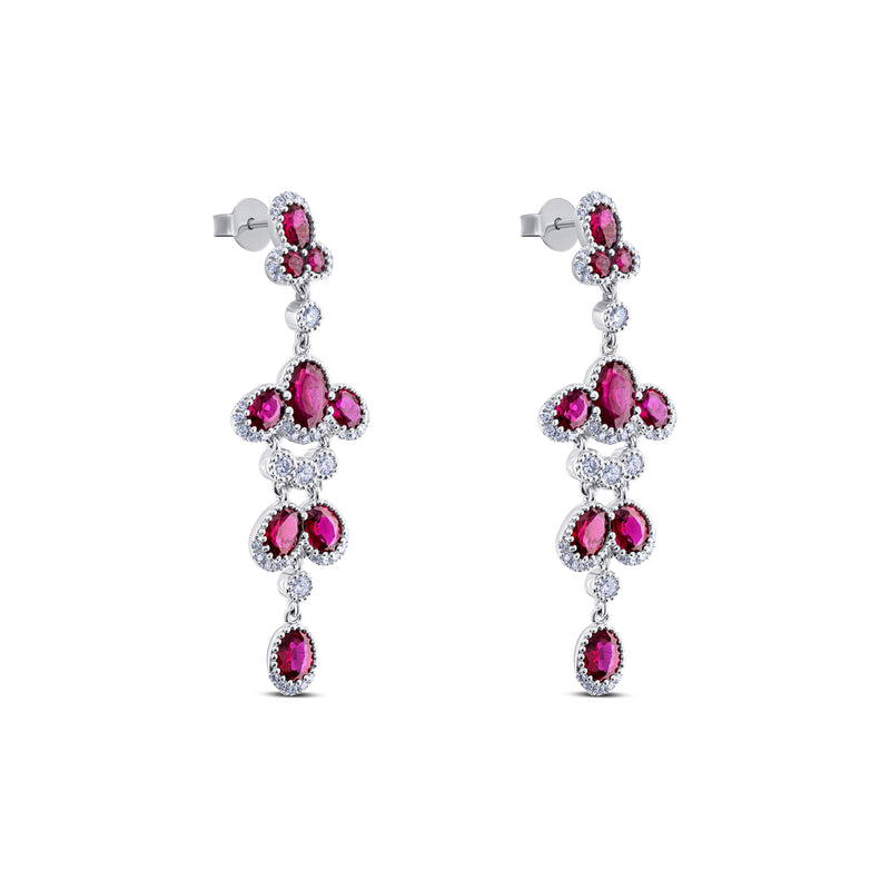 Diamond and Ruby Chandelier Earring – Burdeen's Jewelry