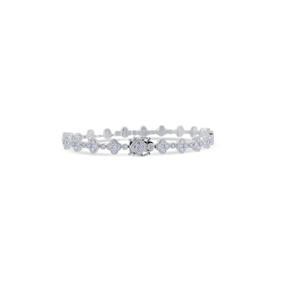 14K White Gold Diamond Flower Bracelet — Koehn & Koehn Jewelers