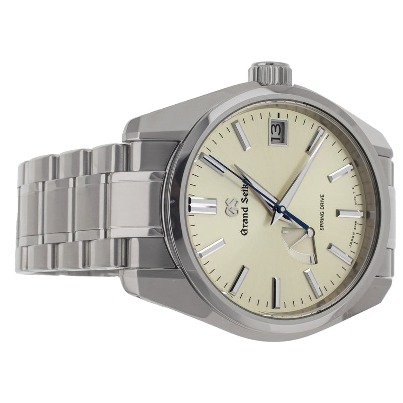 Grand Seiko Heritage Spring Drive Stainless Steel Silver Dial 40mm SBG –  Burdeen's Jewelry