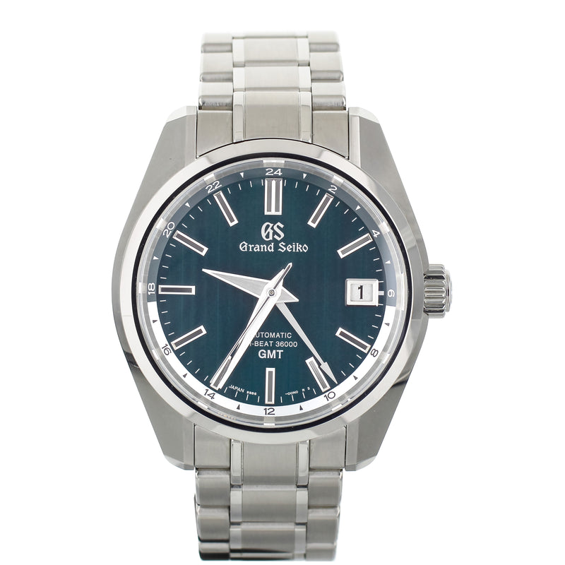 Grand Seiko Hi-Beat GMT . Green Dial Stainless Steel 40mm SBGJ241 F –  Burdeen's Jewelry