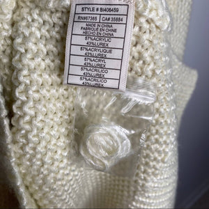 BB Dakota ivory v neck sweater metallic knit