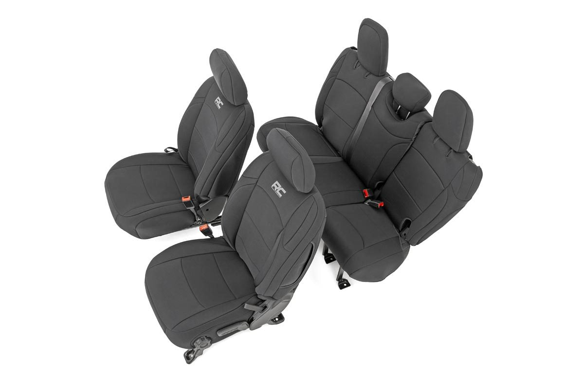 Rough Country Jeep Neoprene Seat Cover Set Black 18-20 Wrangler JL Unl –  Strapt Performance Diesel And Offroad