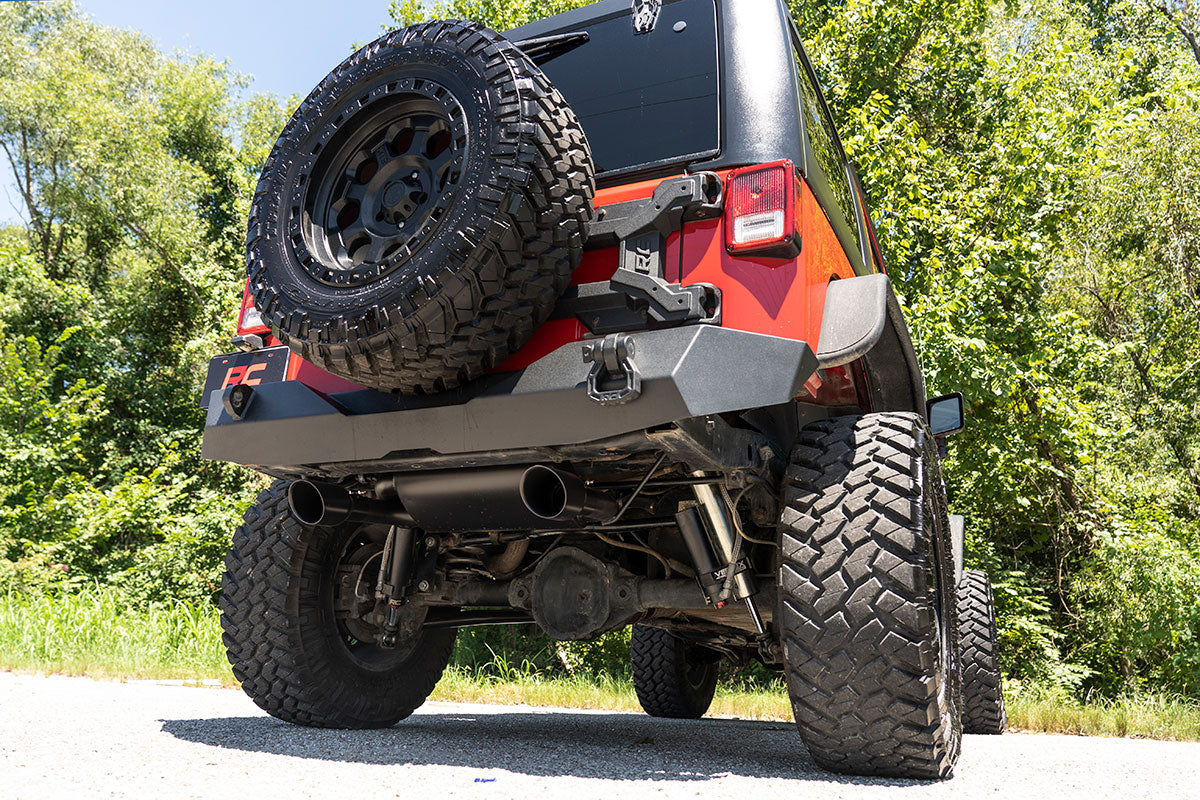 Rough Country Jeep Dual Outlet Performance Exhaust - Black 07-18 Wrang –  Strapt Performance Diesel And Offroad