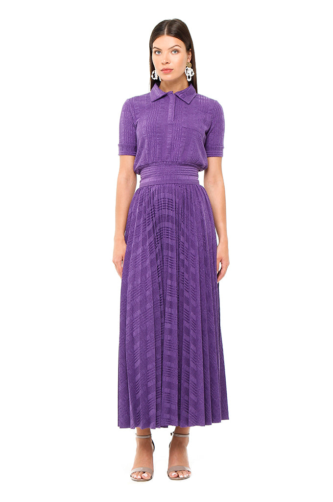 Purple Knit Midi Skirt – Bambah