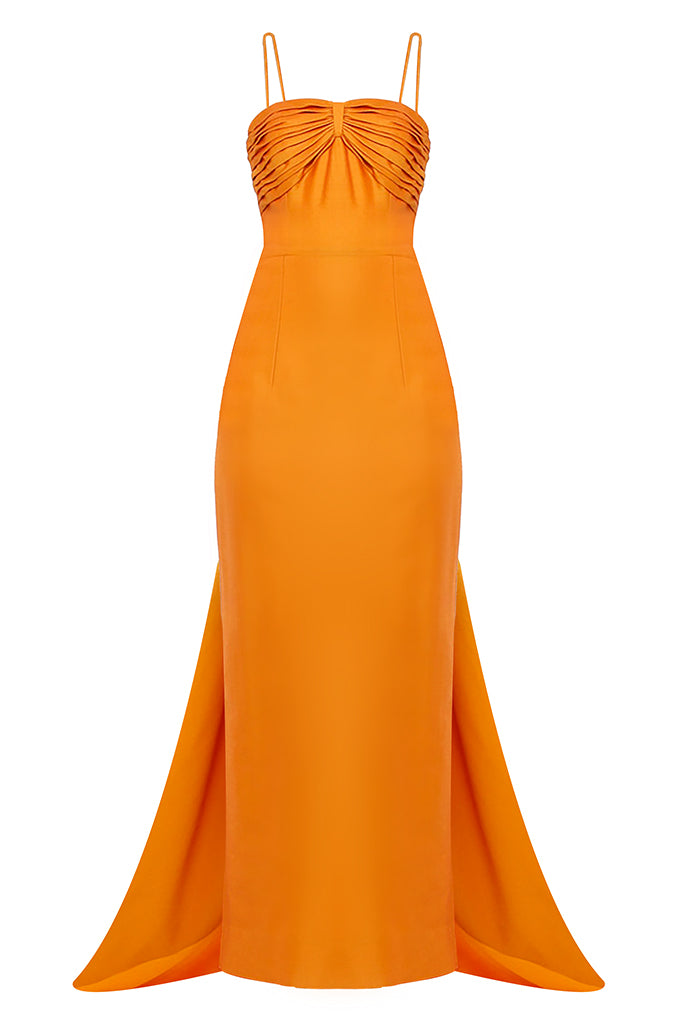 orange bow dress