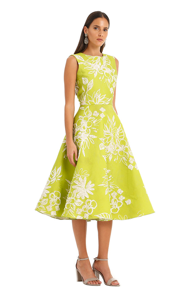 lime midi dress