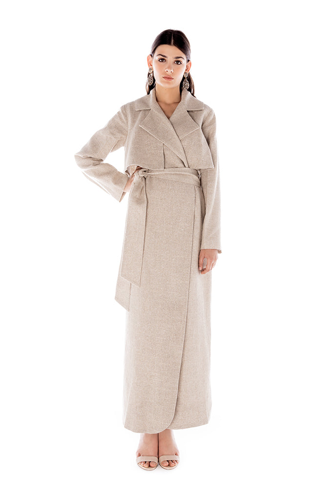 linen trench dress