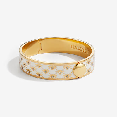 Bee Enamel Bangle in Buttercup & Gold