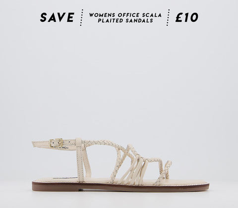 Office Scala Plaited Leather Sandals