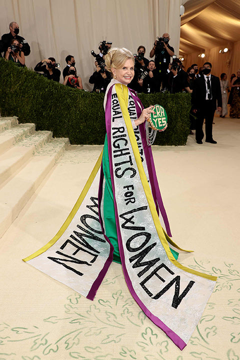 Carolyn B Maloney at the Met Gala 2021