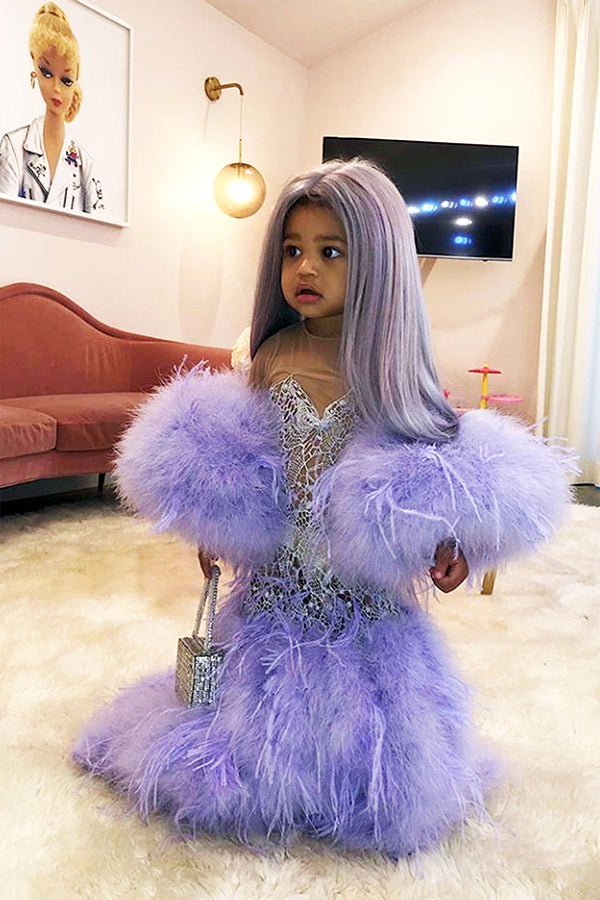 Stormi Webster dressed as Kylie Jenner