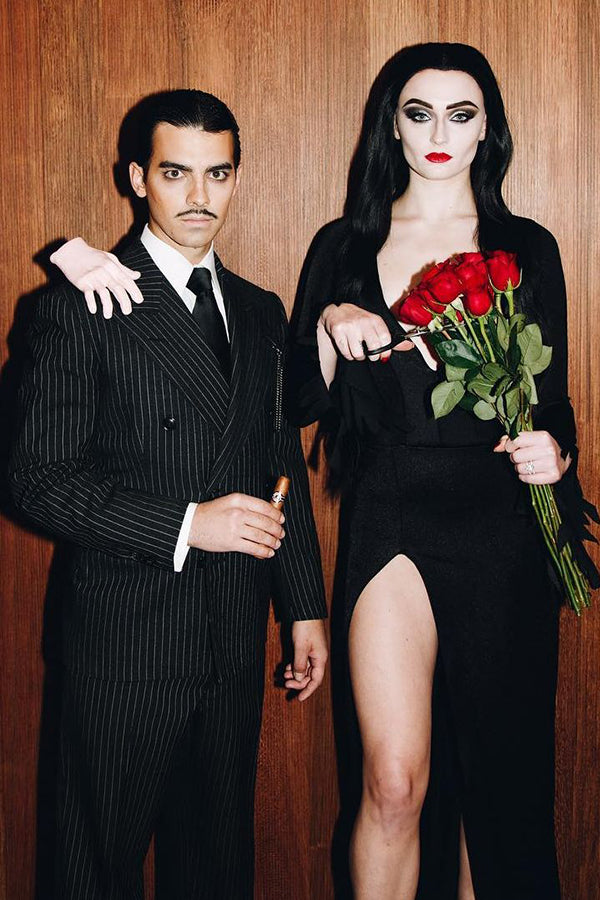 Joe Jonas and Sophie Turner as The Addams Family