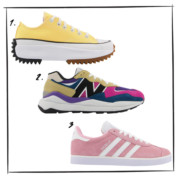 Colourful trainer trend for spring summer 2022