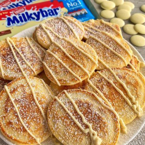 Fit Waffle Kitchen Milkybar Stuffed Mini Pancakes