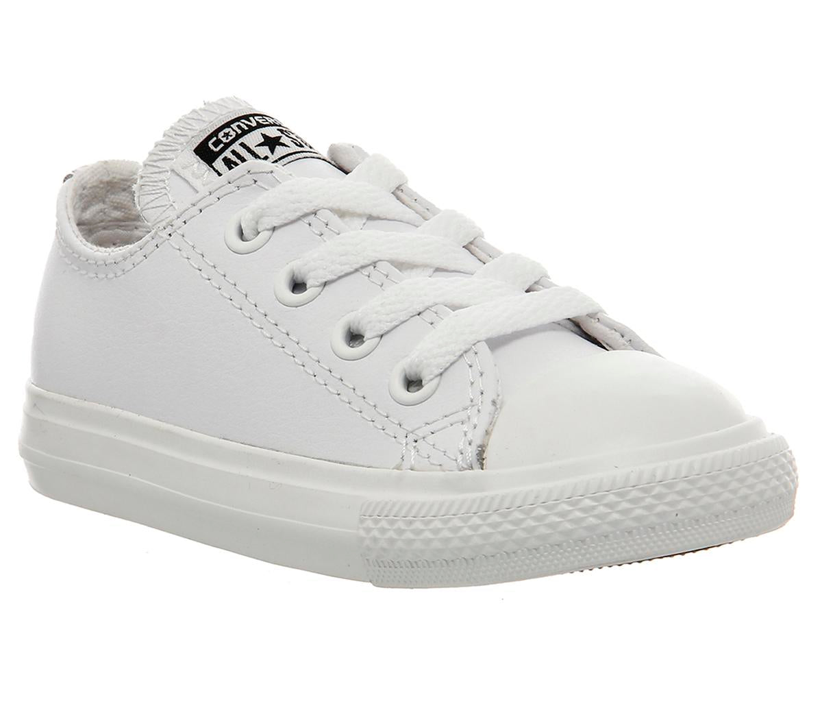infant white leather converse