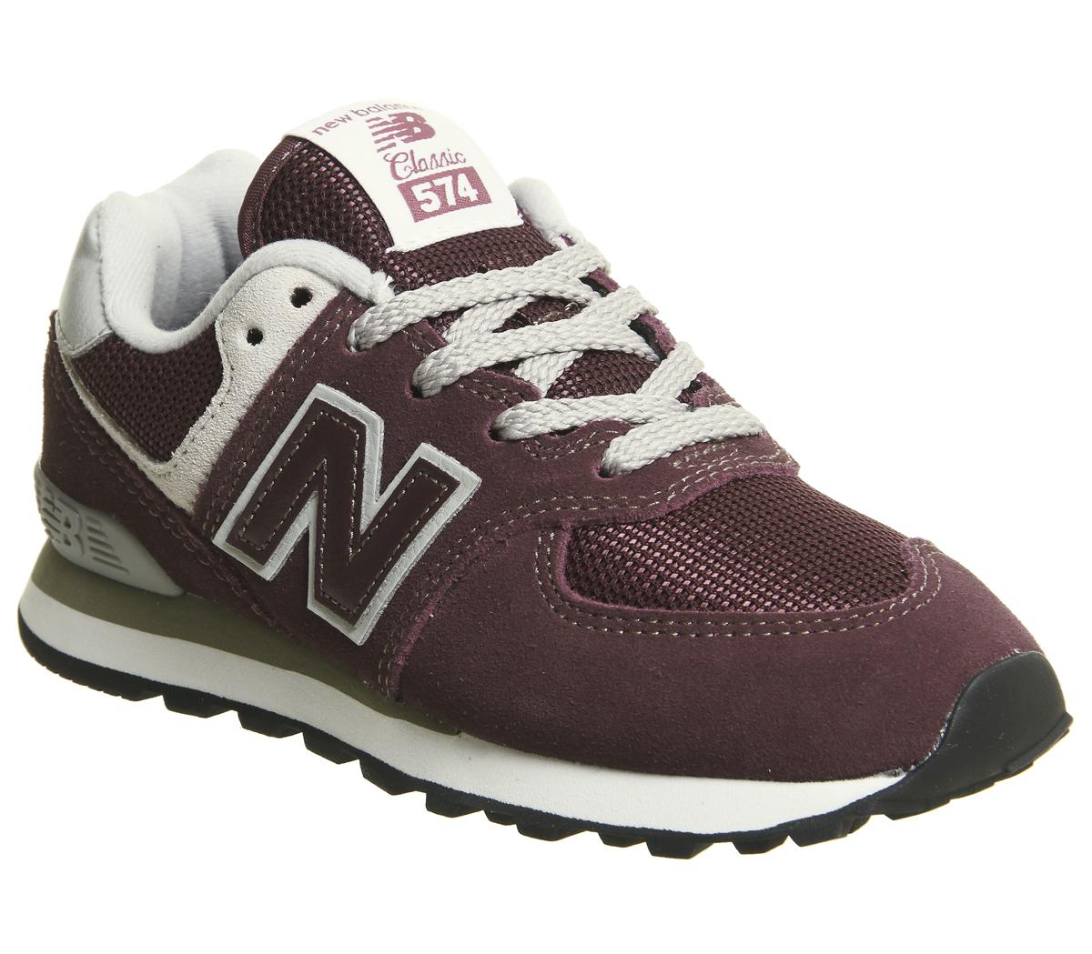 burgundy new balance kids