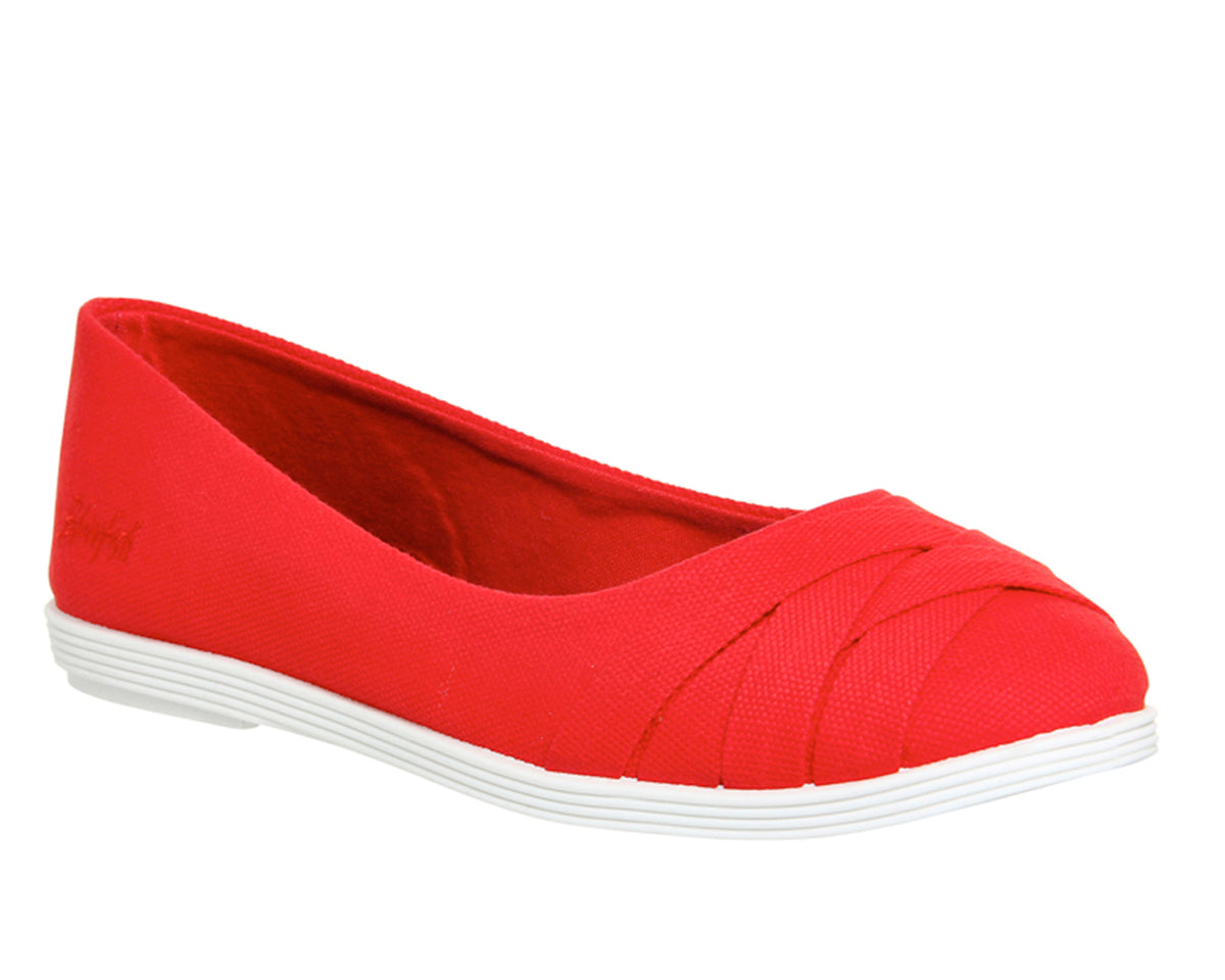 Womens Blowfish Glo Pump Red Canvas 