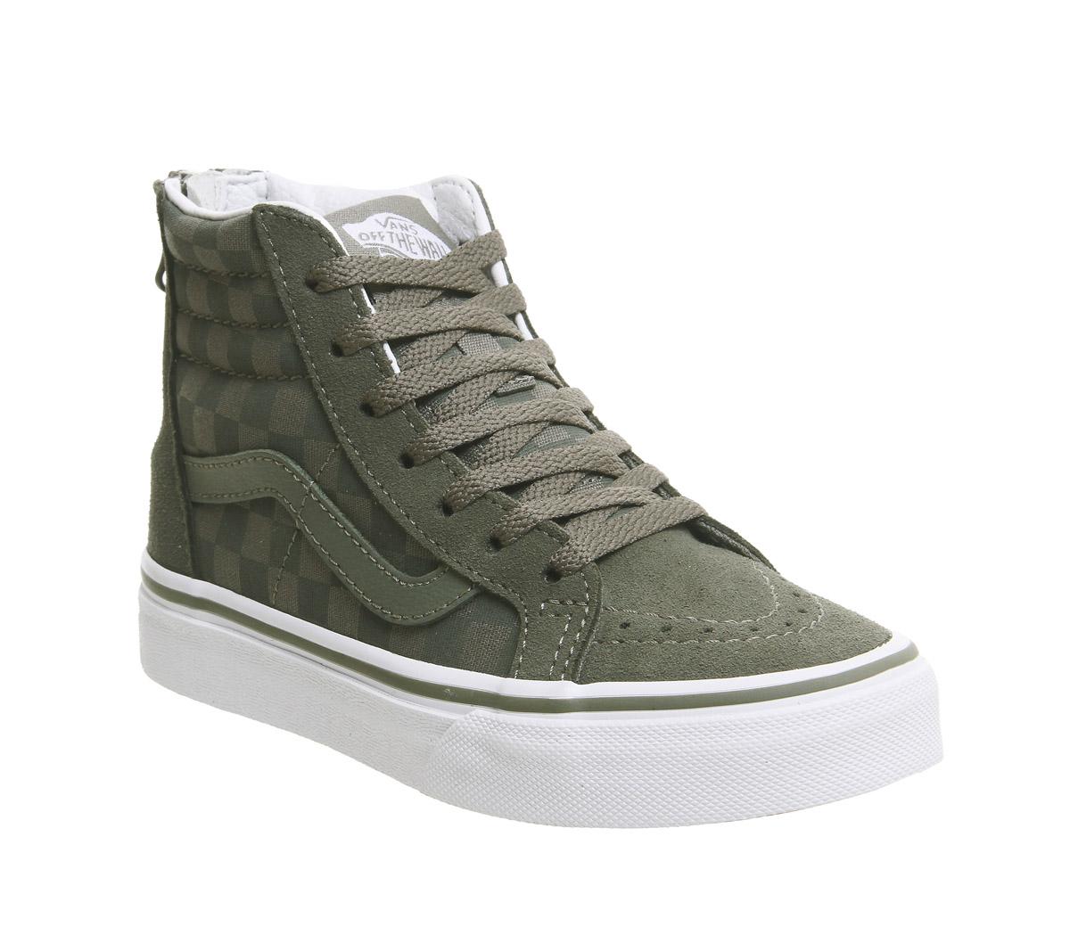 vans skate shoes kids olive