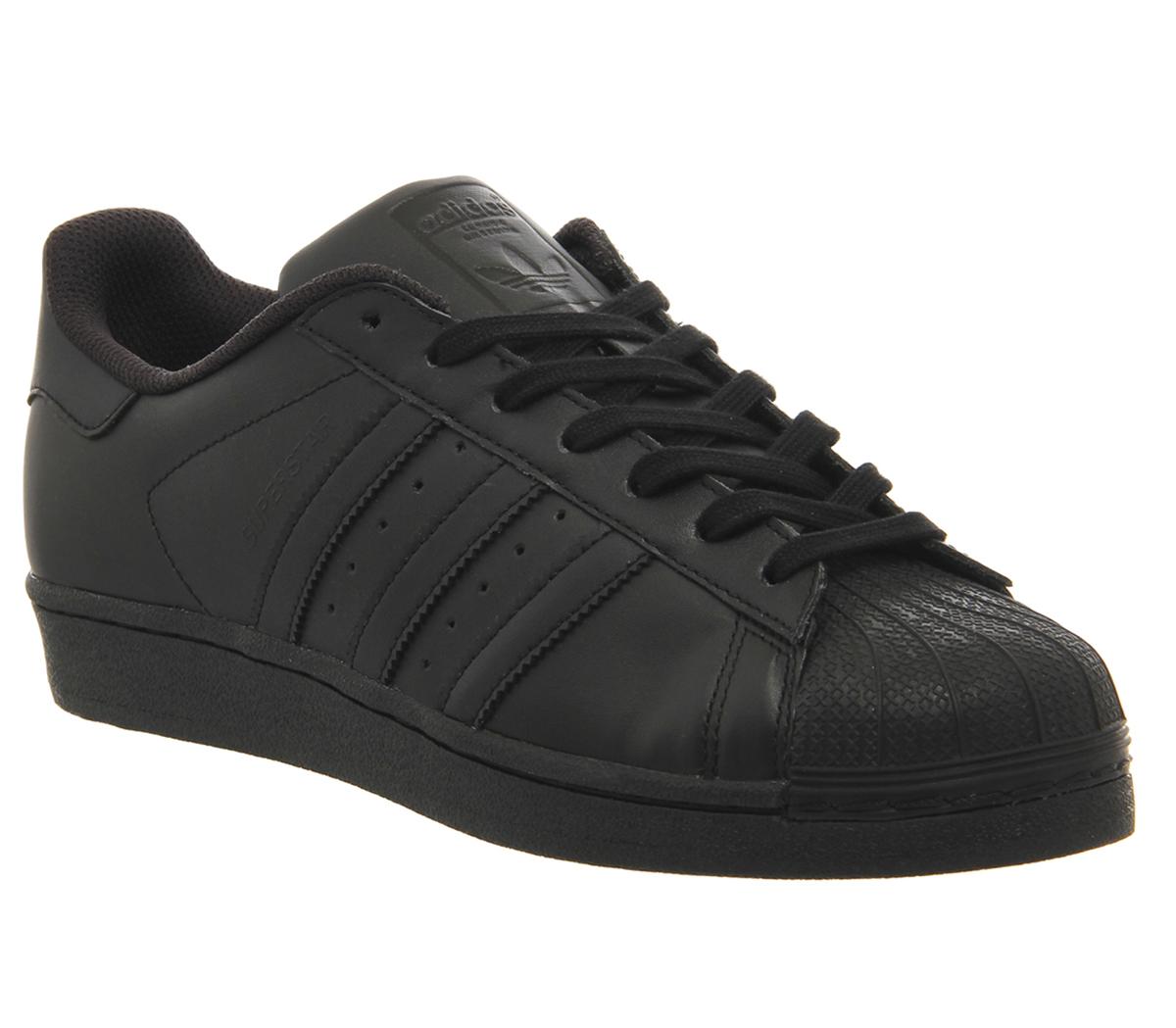 Womens Adidas Superstar 1 Black Mono 