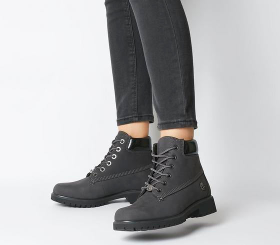 timberland black slim boots