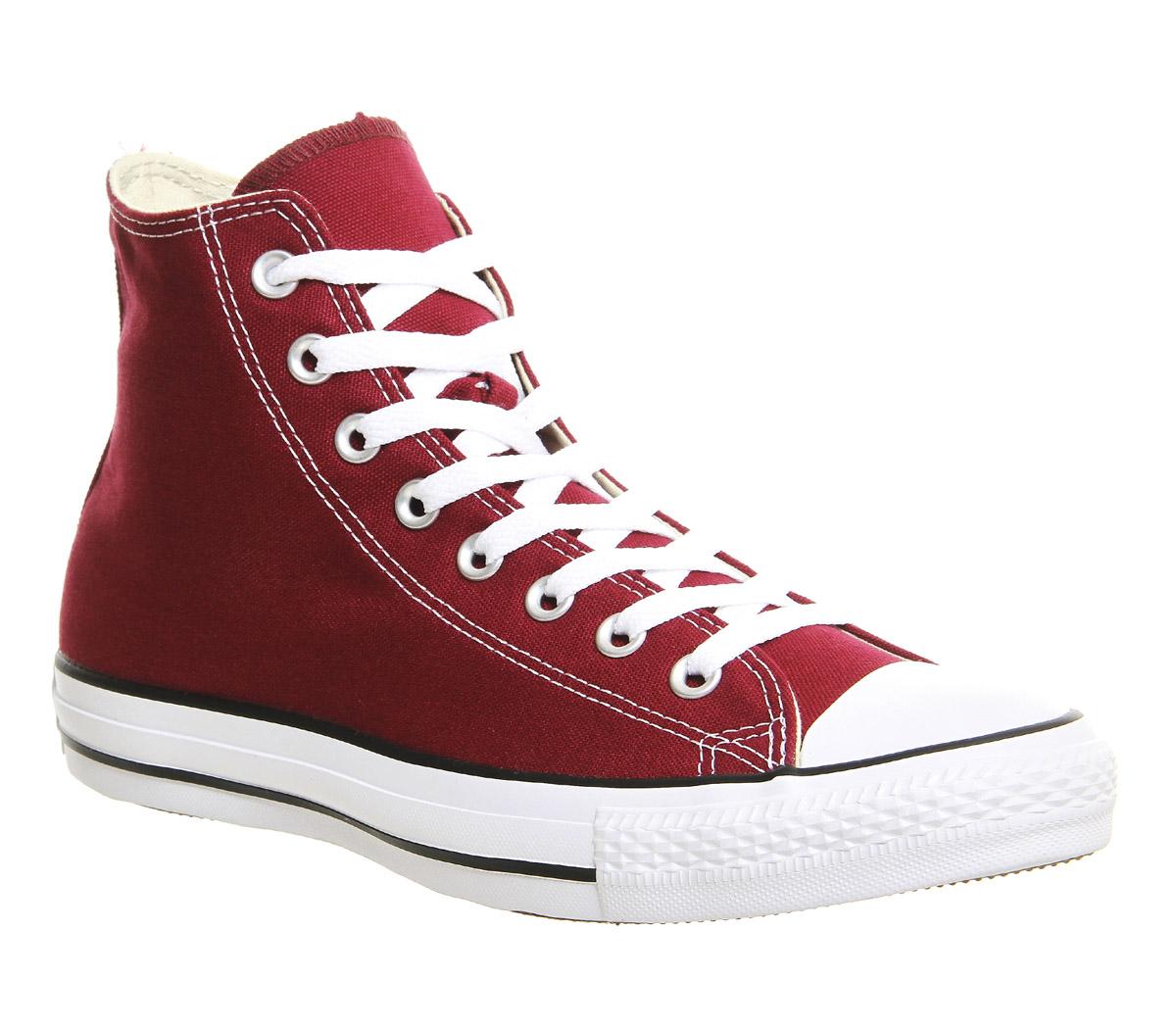 converse all star high tops maroon