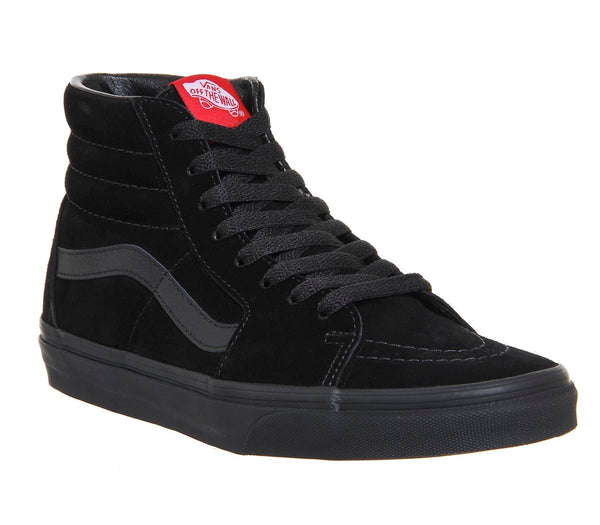 vans sk8 hi black suede mono