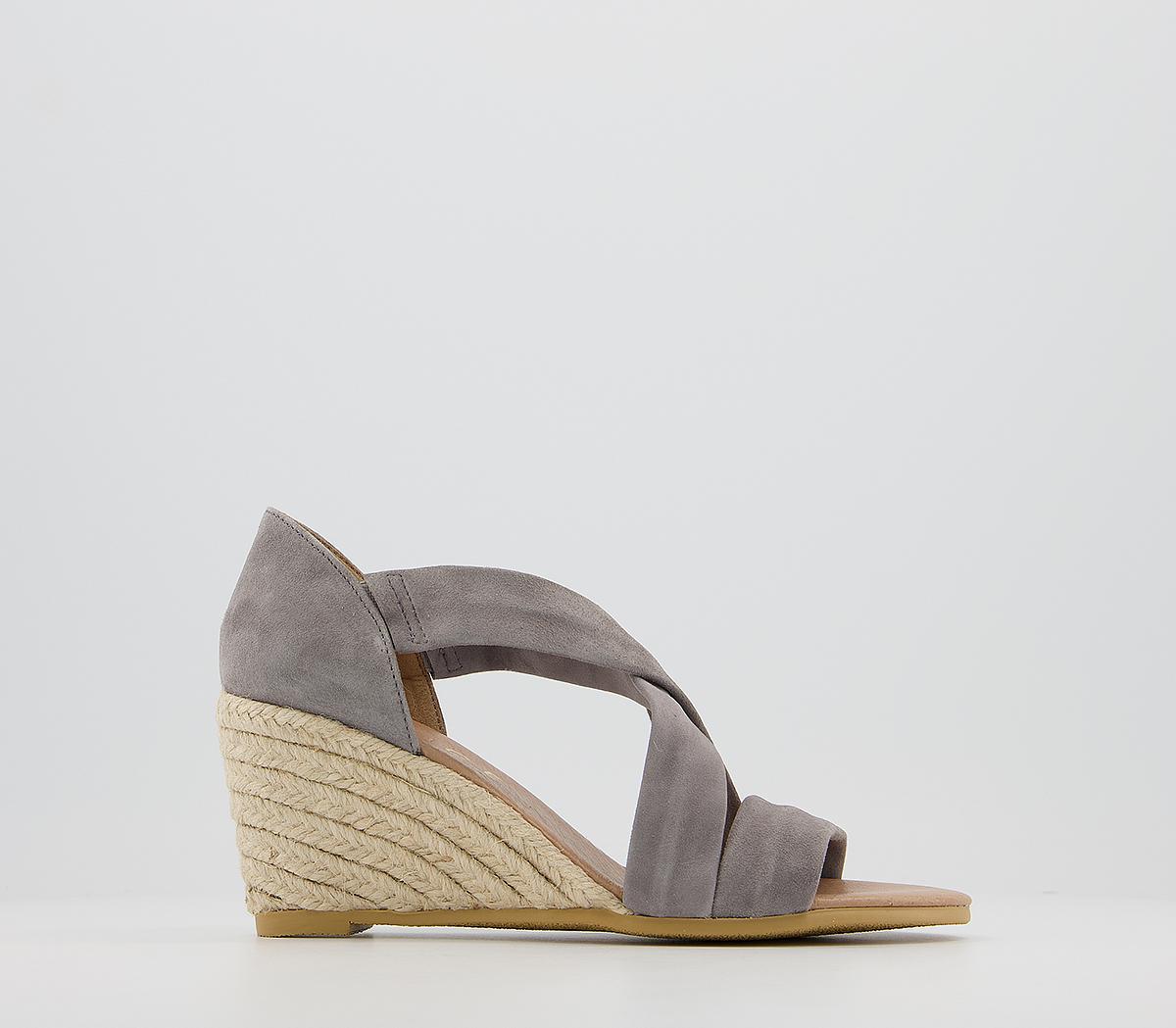 office maiden cross strap wedges