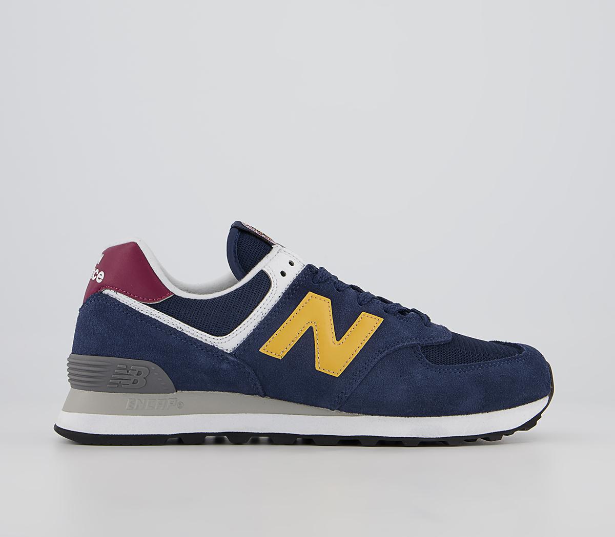 new balance 574 navy burgundy