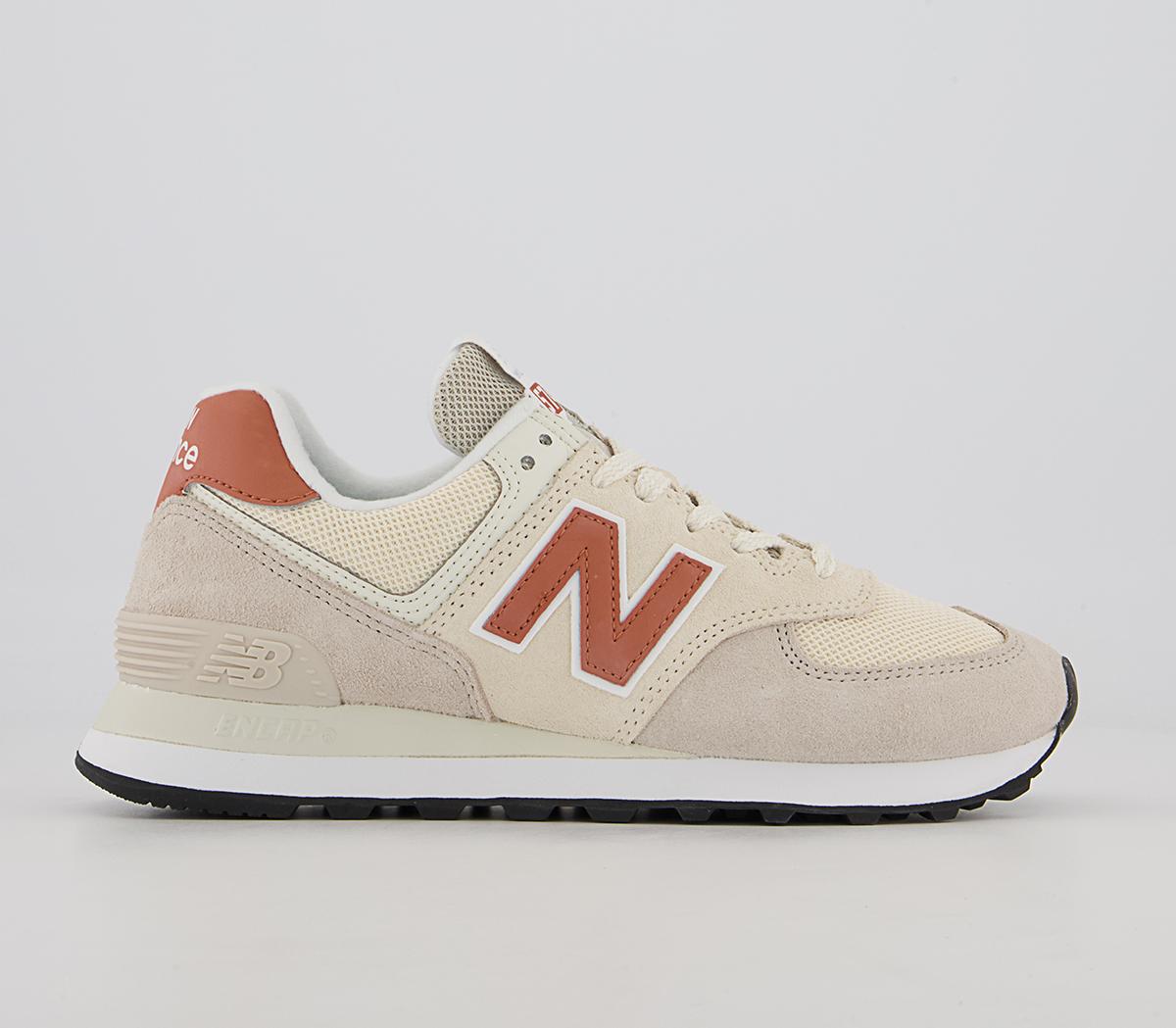 peach new balance trainers