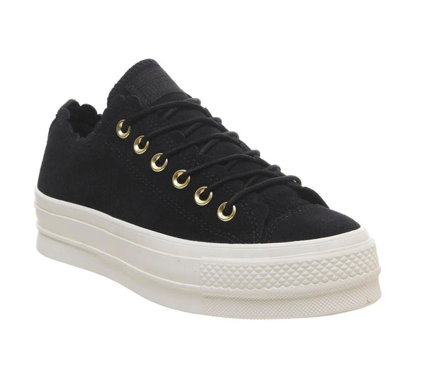 black frill converse