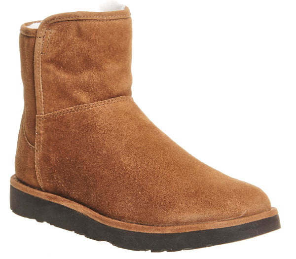 ugg classic lux abree short chestnut suede